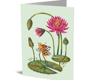 Kaart juli (Stadsreus en waterlelie)