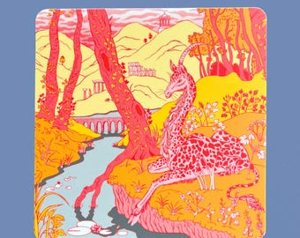 Illustrated Unicorn Mousepad - Fantasy Desk Decor (20cm)