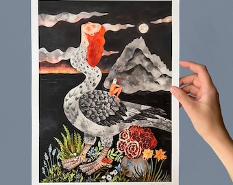 Little birds are singing- A3 artprint