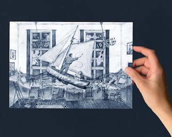 The boat - A4 artprint