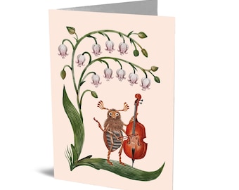 Kaart mei (meikever en lelietje-van-dalen)