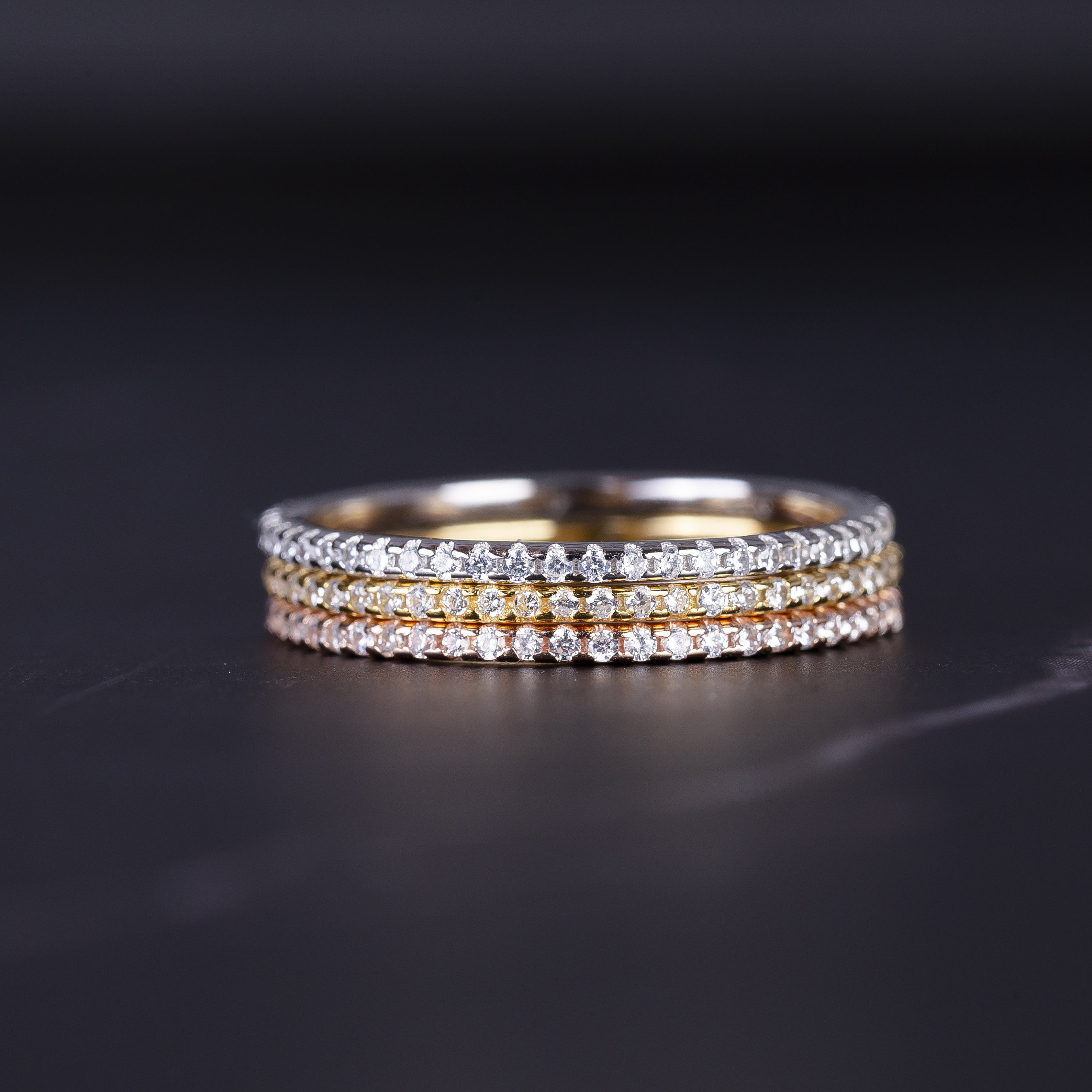 Stacking Ring Set Full Eternity Wedding Bands Women Stackable Etsy