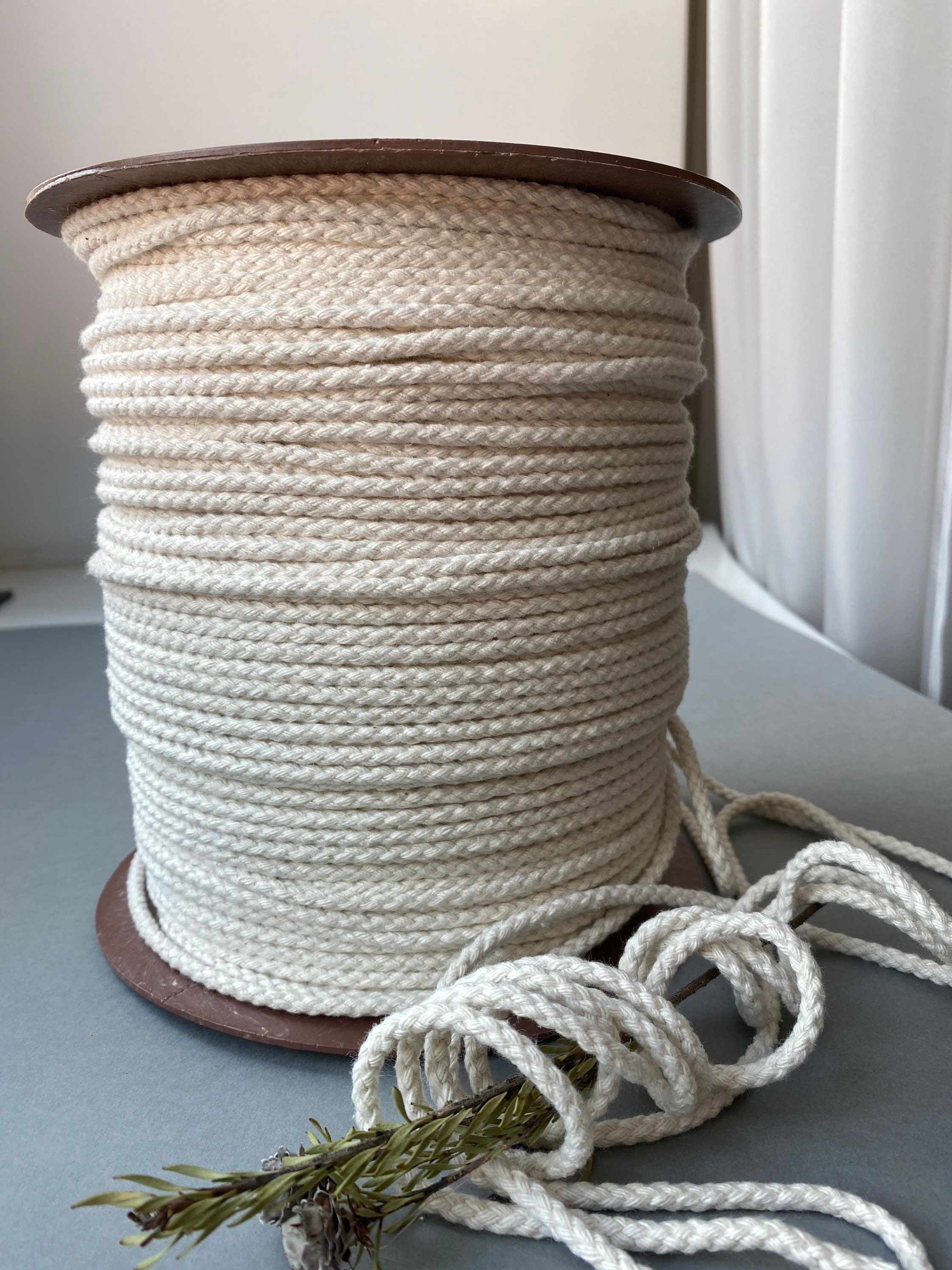 Cordon de macramé en coton de 4 mm, bobine de 100 m, Corde massiv