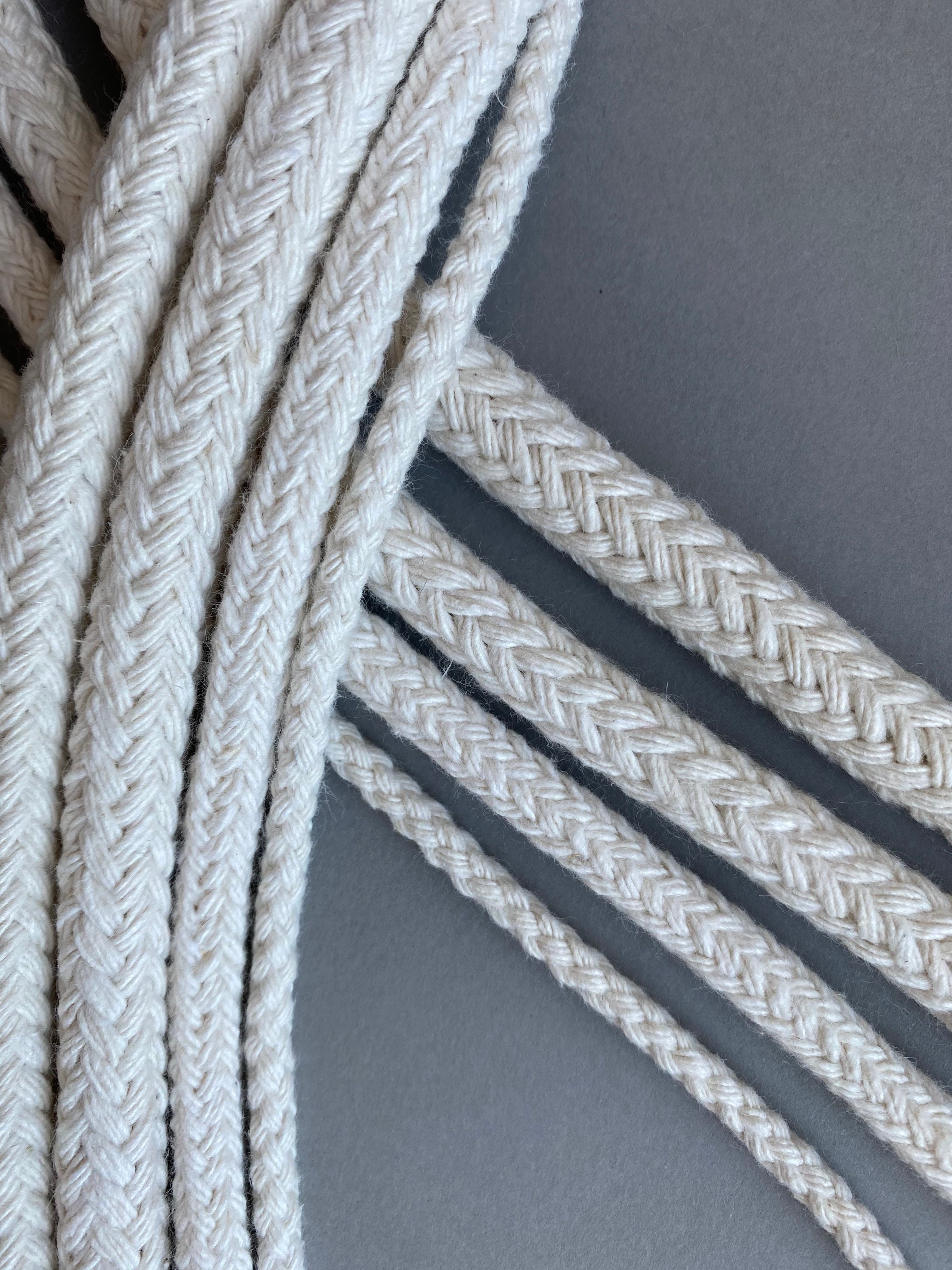 Fiyuer Macramégaren, 4 stuks, 2 mm x 100 m, macramégaren, katoenen touw, voor doe-het-zelf handwerk, breien, muurbehang, decoratie, woonkamer, balkon, slaapkamer