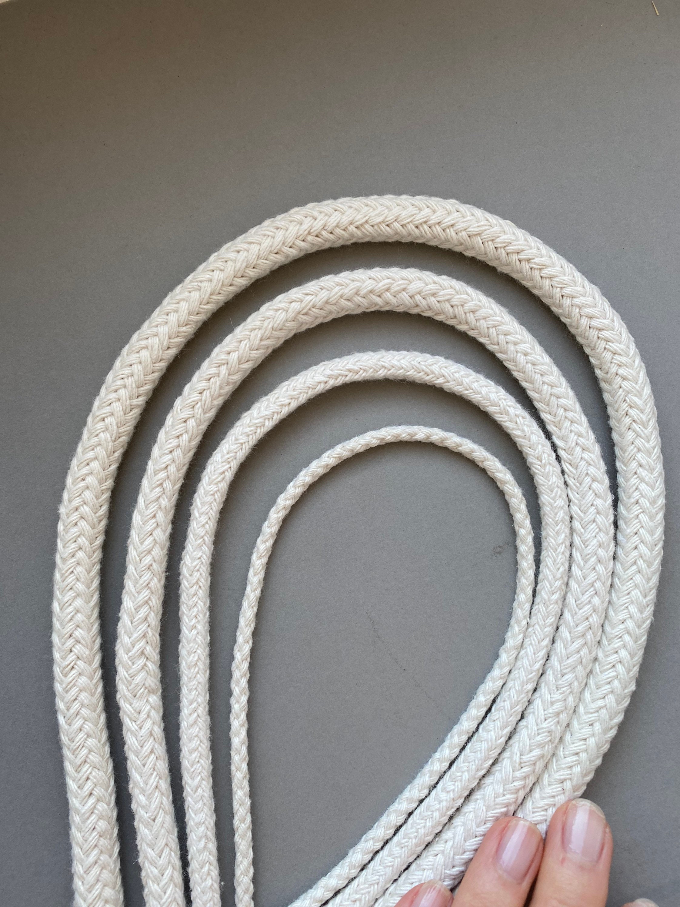 ZEONHAK 1/4 Inch Cotton Rope, Clothesline Rope Cord, 328 Ft All Purpose Braided  Cotton Rope, Off-White 