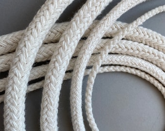 Braided Cotton Rope Macramé Crafting Cord Off White Cotton Rope Macramé Supplies Fiber Art Cotton DIY Rope