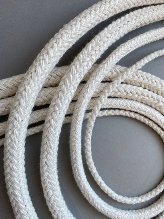 Braided Cotton Rope Macramé Crafting Cord off White Cotton Rope