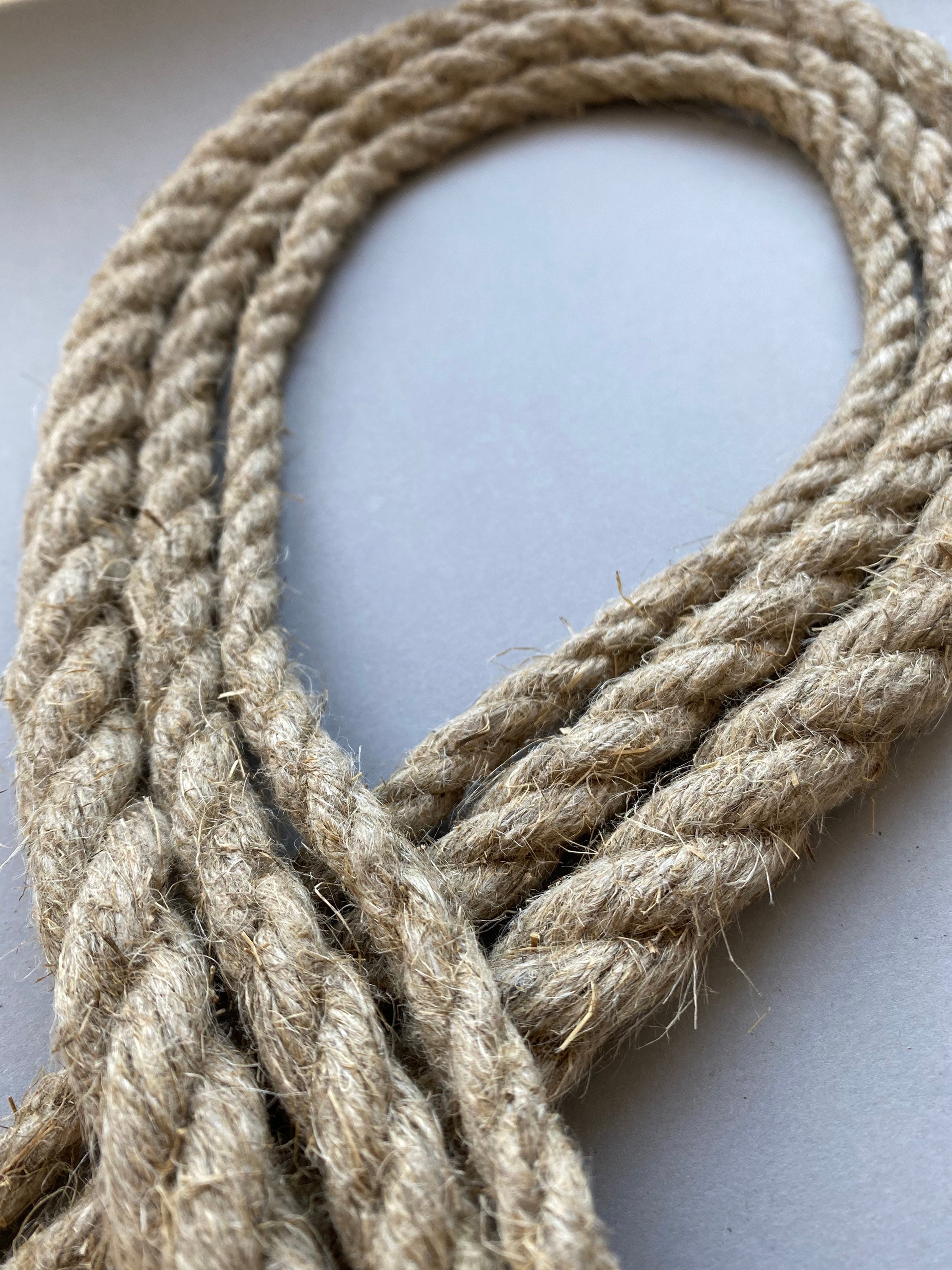 Twisted Linen Rope, 10 Meters Macramé Crafting Cord Natural Color Rope ...