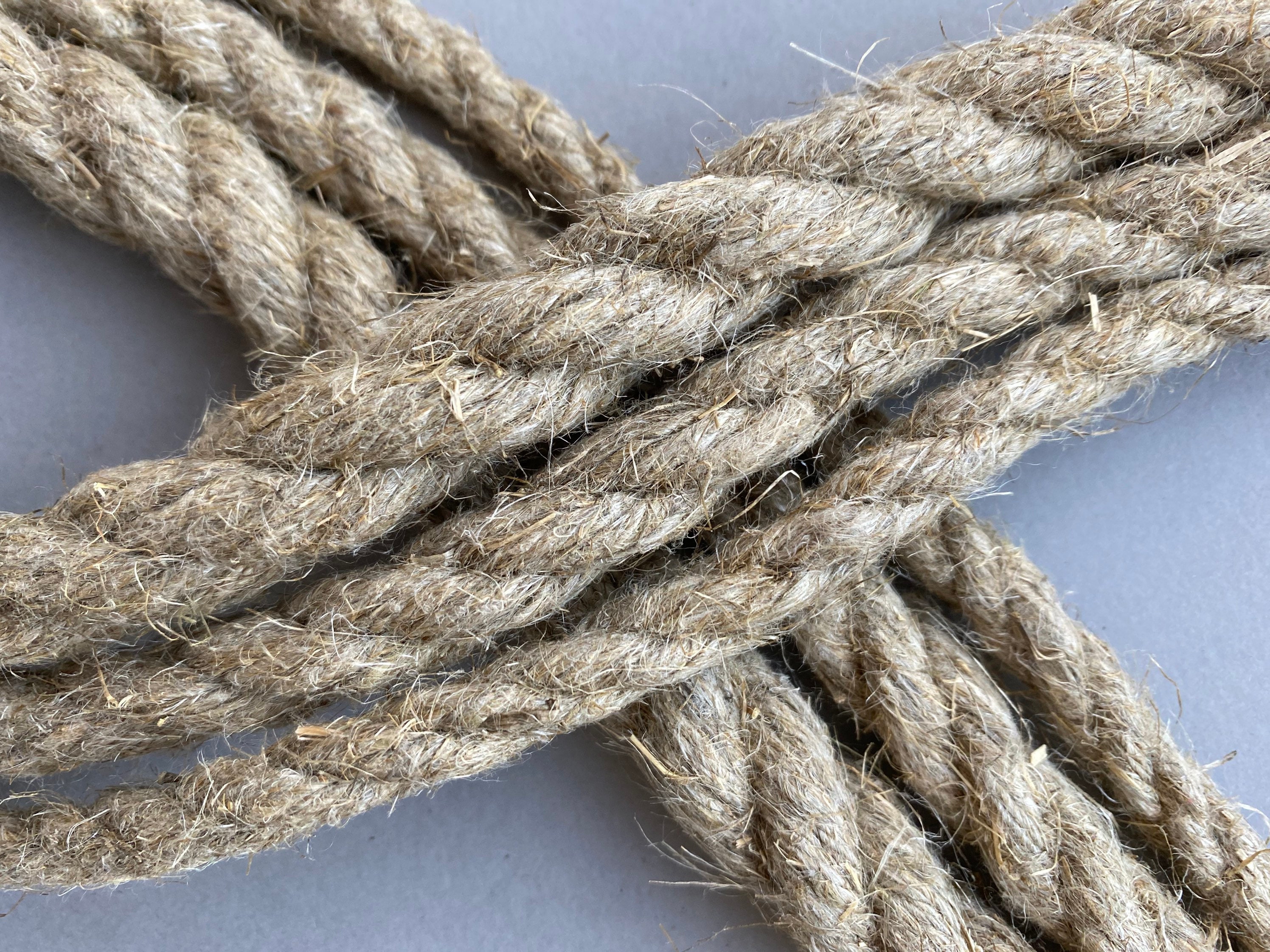 Twisted Linen Rope, 10 Meters Macramé Crafting Cord Natural Color Rope ...