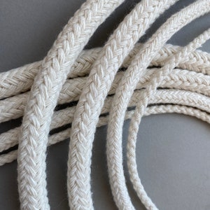 Cuerda de algodón trenzado Macramé Crafting Cord Off White Cotton Cuerda Macramé Suministros Fiber Art Cotton DIY Cuerda imagen 10