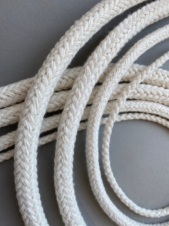 Braided Cotton Rope Macramé Crafting Cord off White Cotton Rope Macramé  Supplies Fiber Art Cotton DIY Rope 