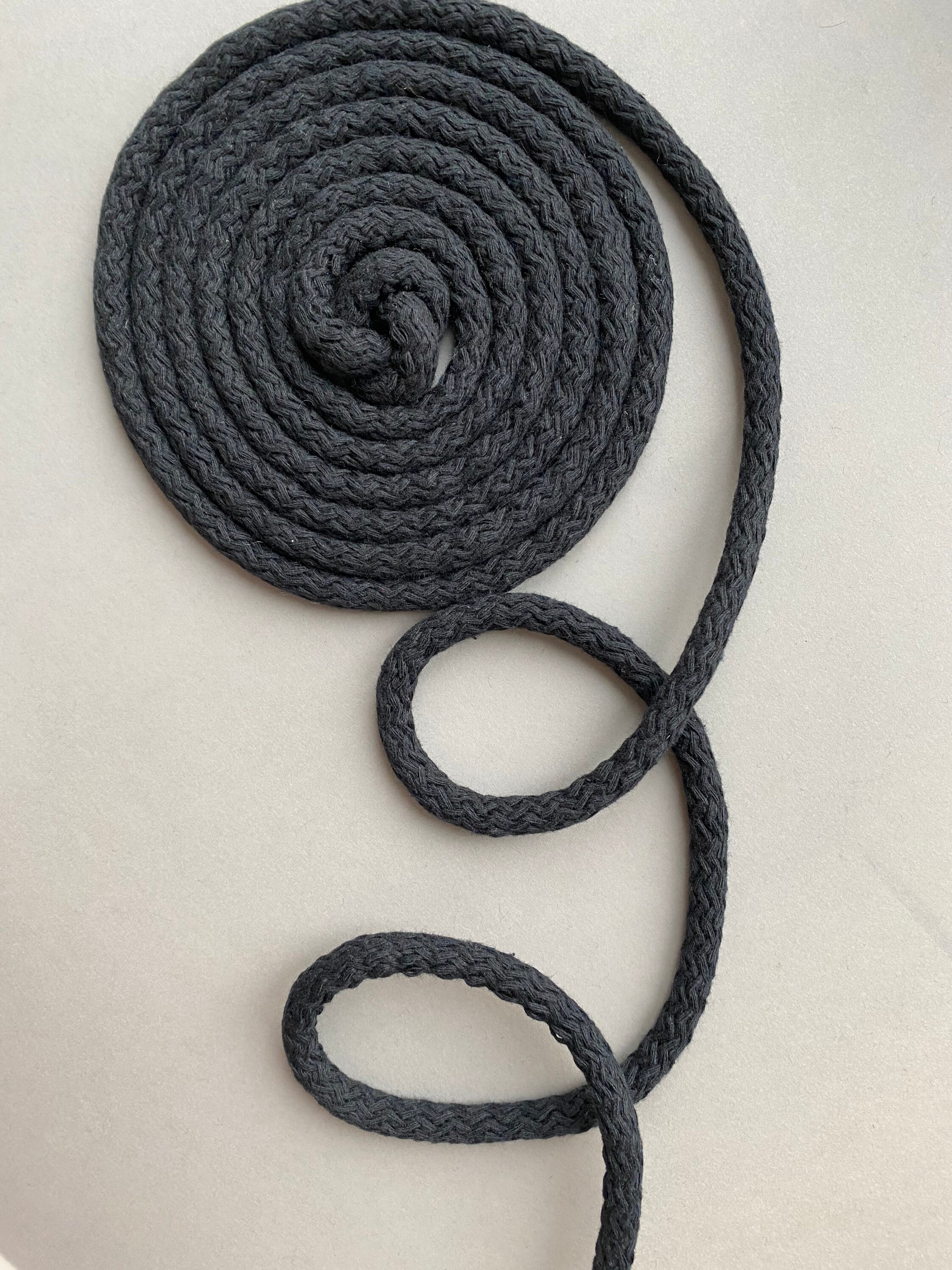 Black Macrame 8 Mm Rope, 10 Meters Braided Macrame Rope, Planthanger ...
