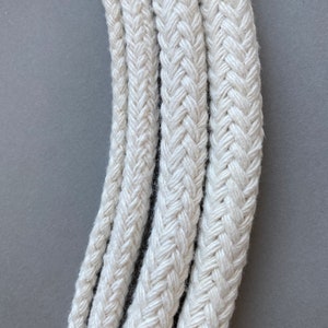 Cuerda de algodón trenzado Macramé Crafting Cord Off White Cotton Cuerda Macramé Suministros Fiber Art Cotton DIY Cuerda imagen 5