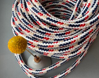 Multicolor 10 mm braided rope, Catch strong cord, 5 meters, Planthanger rope, Fishing rope, Sports rope, Craft cord, Made in North Europe