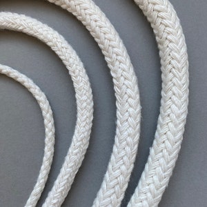 Cuerda de algodón trenzado Macramé Crafting Cord Off White Cotton Cuerda Macramé Suministros Fiber Art Cotton DIY Cuerda imagen 7