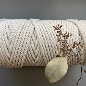 Macrame Cord Cotton Rope Macrame Supplies 3 Ply Twisted Macrame Rope S –  MudraCrafts