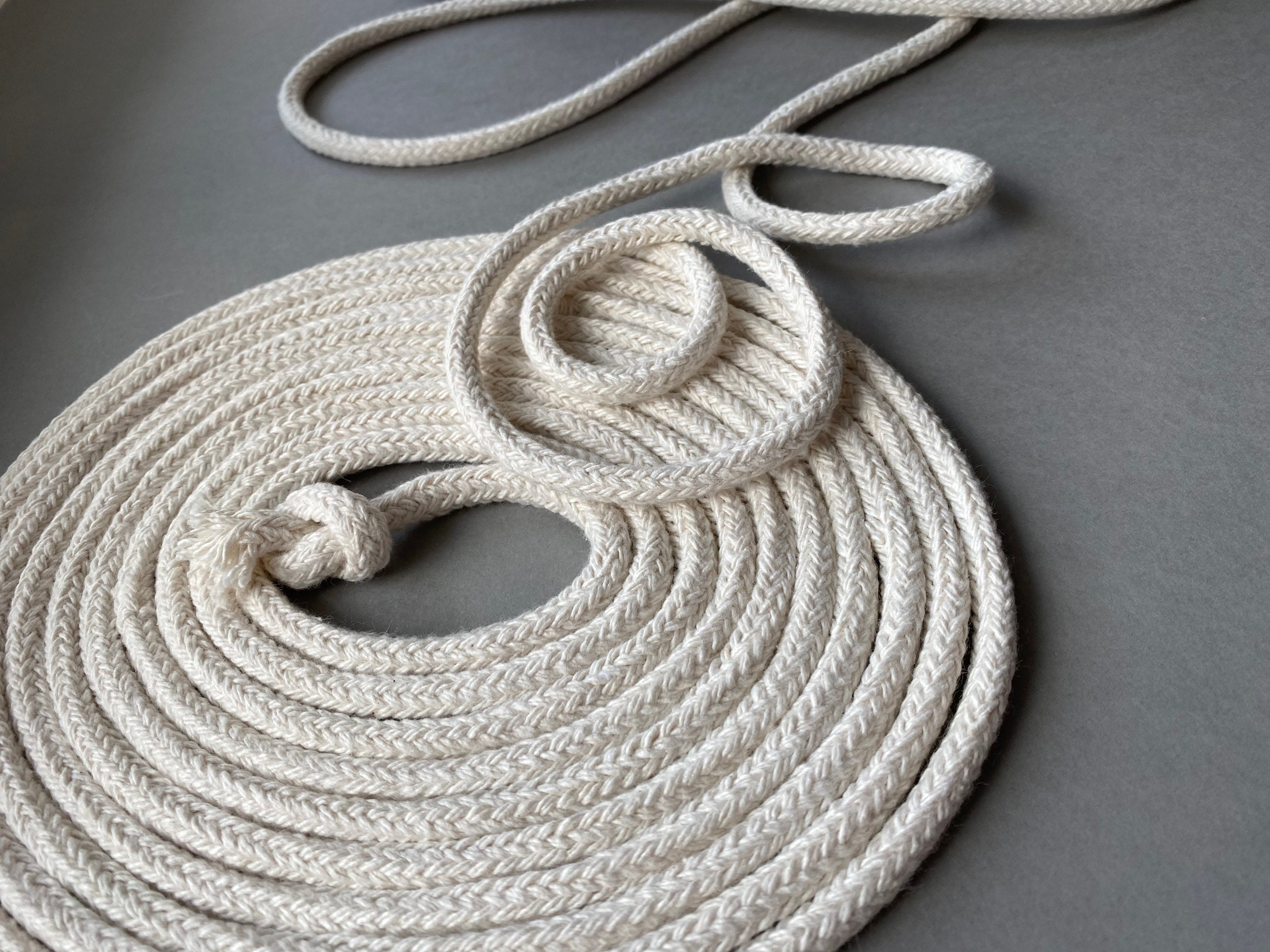 5 mm cotton braided rope 20 meters massiv braided rope Soft Etsy