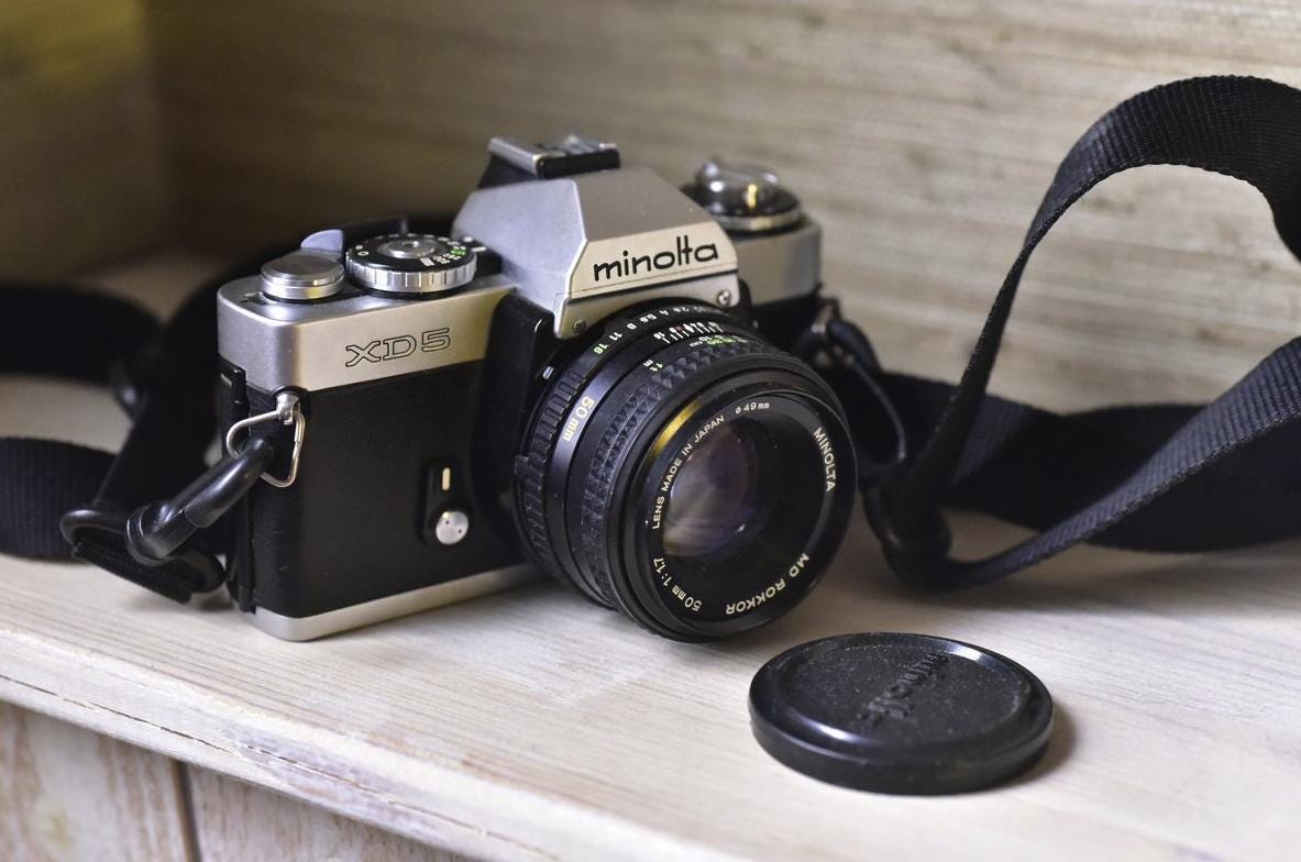 ミノルタ MINOLTA XD ROKKOR 50mm EXC+++++] Minolta XD Silver Camera MD Rokkor 50mm F/1.4 w