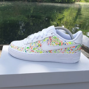 Custom Air Force 1 neon Nike af1 trainers shoes pink/ purple green orange, blue, yellow (all sizes, mens, women's, junior, kids and infants)