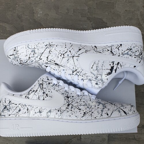 Dripping Paint Air Force 1 Custom Sneakers Etsy