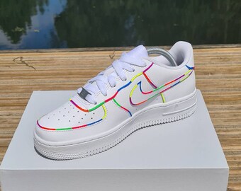 neon rainbow nikes
