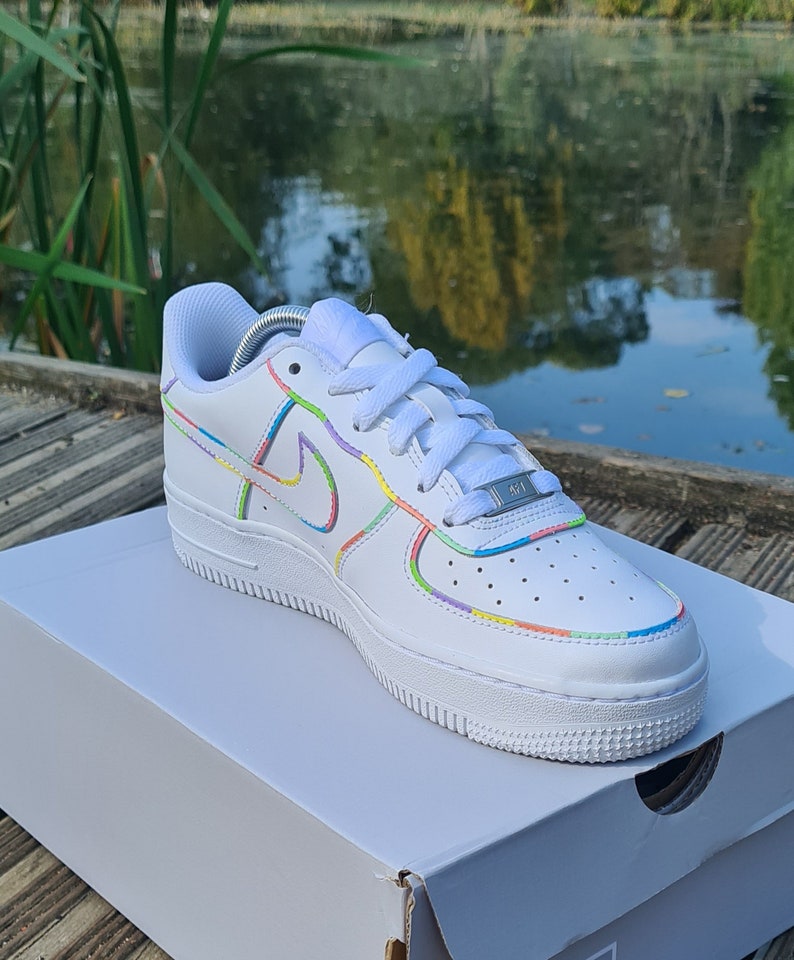Custom Air Force 1 Trainers Af1 Nike Pastel Shoes Green Pink | Etsy
