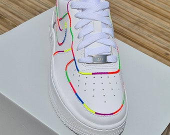 neon rainbow nikes
