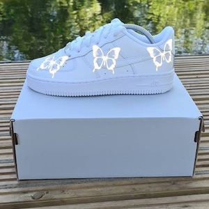 Baby Blue Reflective Mini Butterfly Air Force 1 – Cloutcvlture