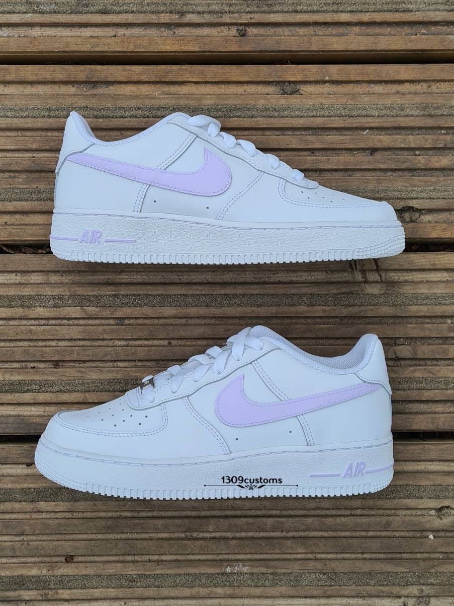 Custom Air Force 1 Painted Af1 Trainers Shoes Purple Lilac - Etsy UK