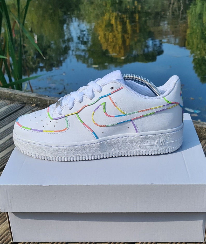 nike air force 1 junior pink and blue