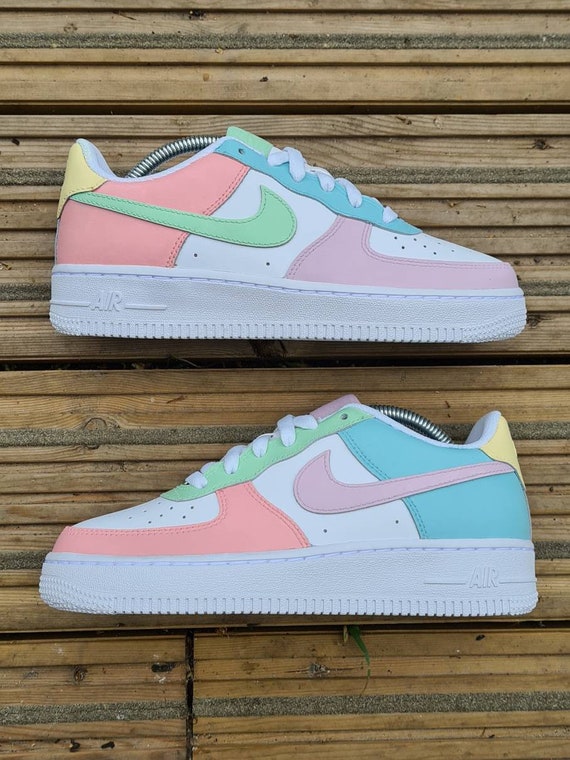 Custom Pastel Air Force 1 Trainers Af1 Easter Pastel 