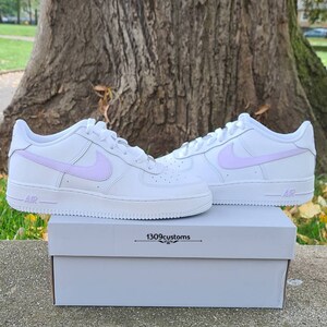 Custom Air Force 1 Painted Af1 Trainers Shoes Purple Lilac | Etsy UK