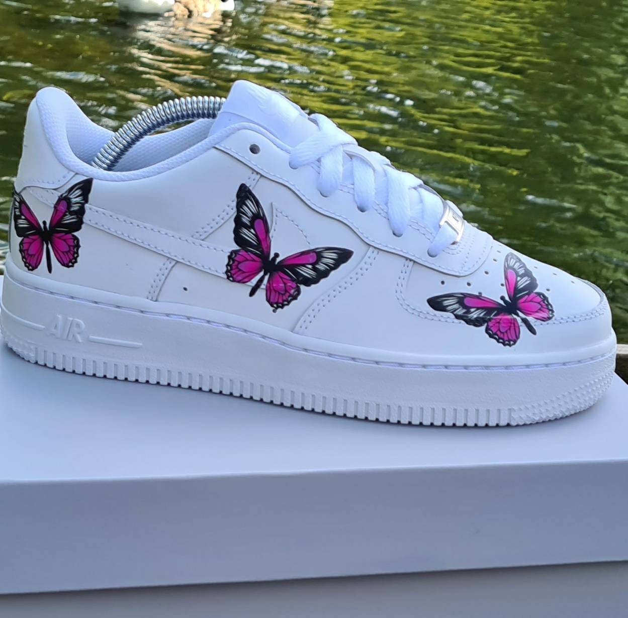 Custom Air Force 1 trainers vlinder af1 schoenen roze Etsy Nederland