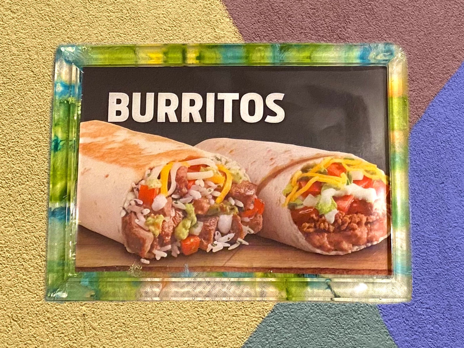 Taco Bell menu resin burrito tray Etsy