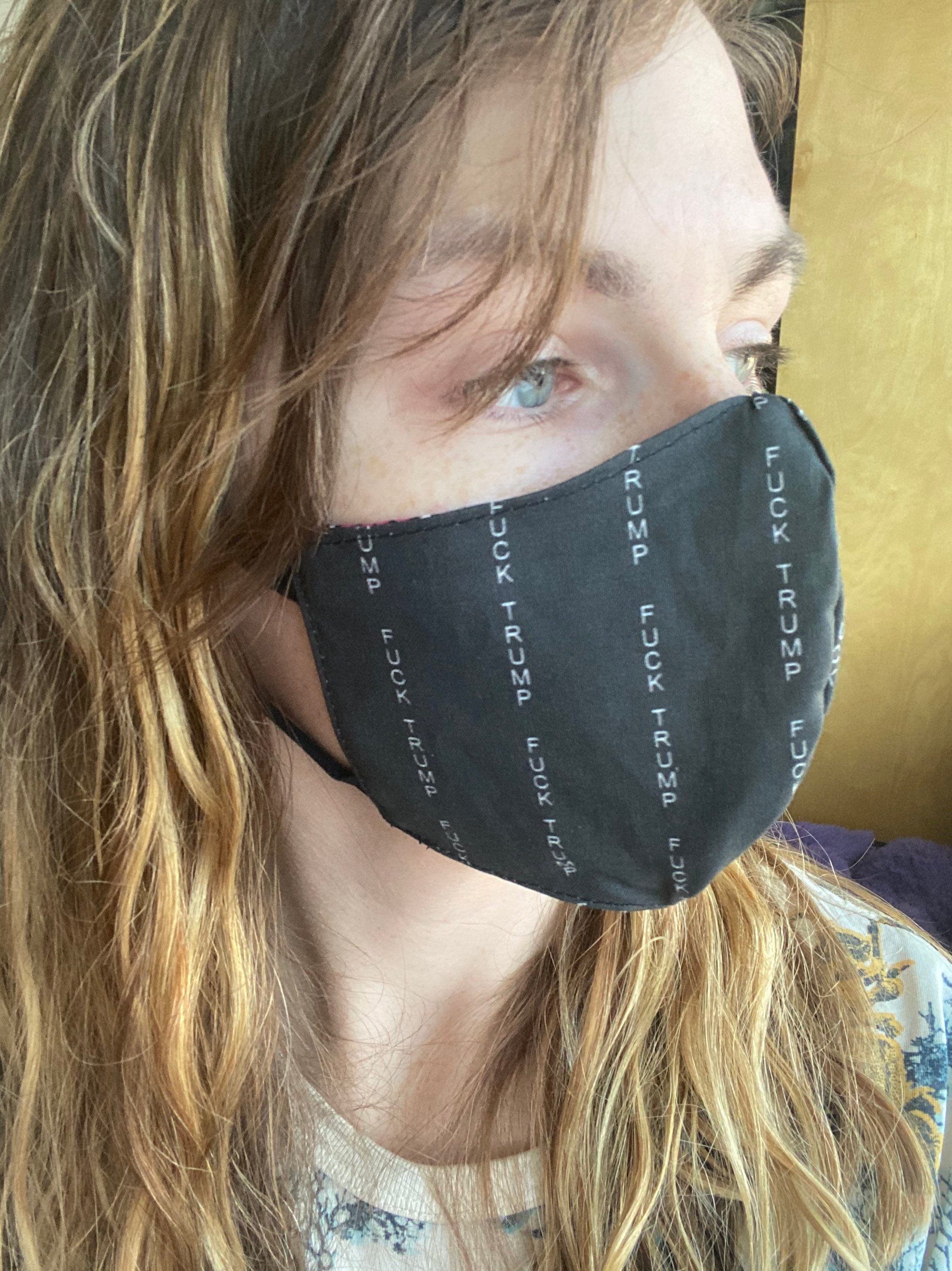 Fuck trump reusable face mask