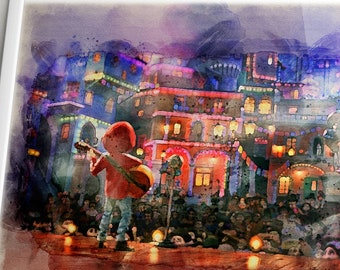 Pixar Coco Wandkunst: Miguel Gitarrist Poster