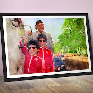 Royal Tenenbaums Chopping it Up / Wes Anderson Inspired Artwork / Movie Fan Gift
