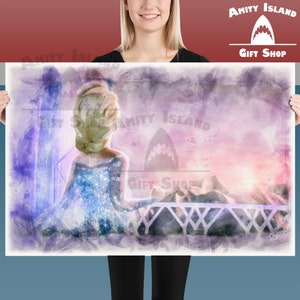 Elsa Frozen Wall Art / Disney Frozen Poster / Let It Go Frozen / Girl&#39;s Room Poster / Playroom Decor / Disney Princess