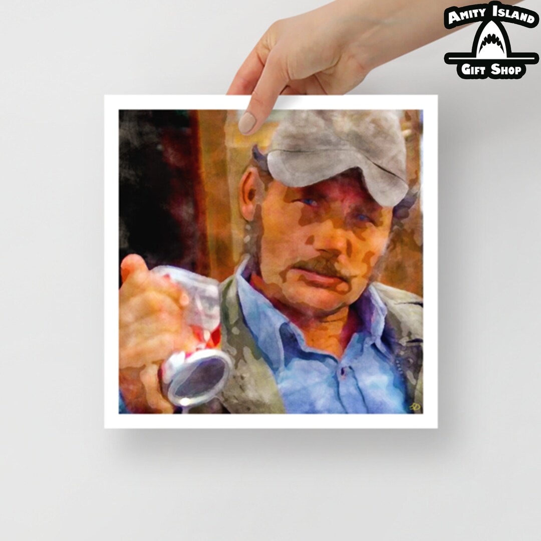 Quint From Jaws 12x12 Art Print / Home Bar Decor / Crush It Like Quint