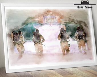 Ghostbusters Wall Print / Who You Gonna Call? / Zuul / Bill Murray / Dan Aykroyd/ Man Cave Decor / Movie Fan Gift