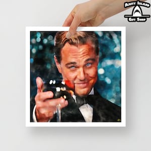 Impresión artística de El Gran Gatsby Old Sport de 12 x 12 pulgadas / Póster de papel mate de archivo / Leonardo DiCaprio / Regalo de F. Scott Fitzgerald