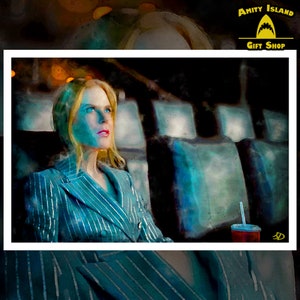 En un lugar como este - Anuncio de película de AMC inspirado en Nicole Kidman - Obra de arte original - Cine en casa - Sala de cine - Regalo de cine