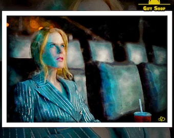 In a Place Like This - Nicole Kidman Inspired AMC Movie Ad Original Artwork - Home Theater - Movie Room - Cinema Gift