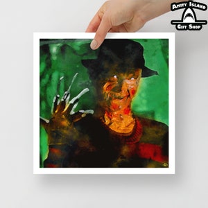 Freddy Krueger / Nightmare on Elm Street / 12x12 Archival Matte Papier Poster / Slasher Film Geschenk