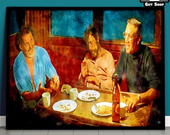 Jaws Movie Poster: Quint, Brody, Hooper - Man Cave Art