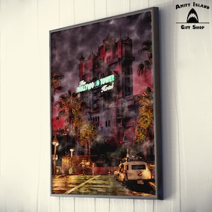 Ghostbusters vs Tower of Terror Mashup Art Print