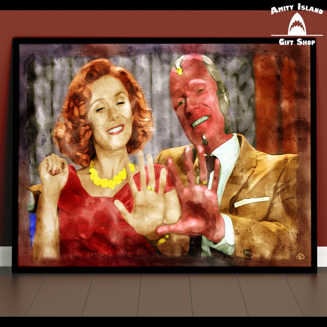 Wandavision Wall Print / MCU Wedding / Marvel Wedding Gift / Scarlet