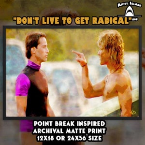 Point Break Inspired Wall Print / Keanu Reeves / Patrick Swayze / Surfer Gift / Home Theater Poster