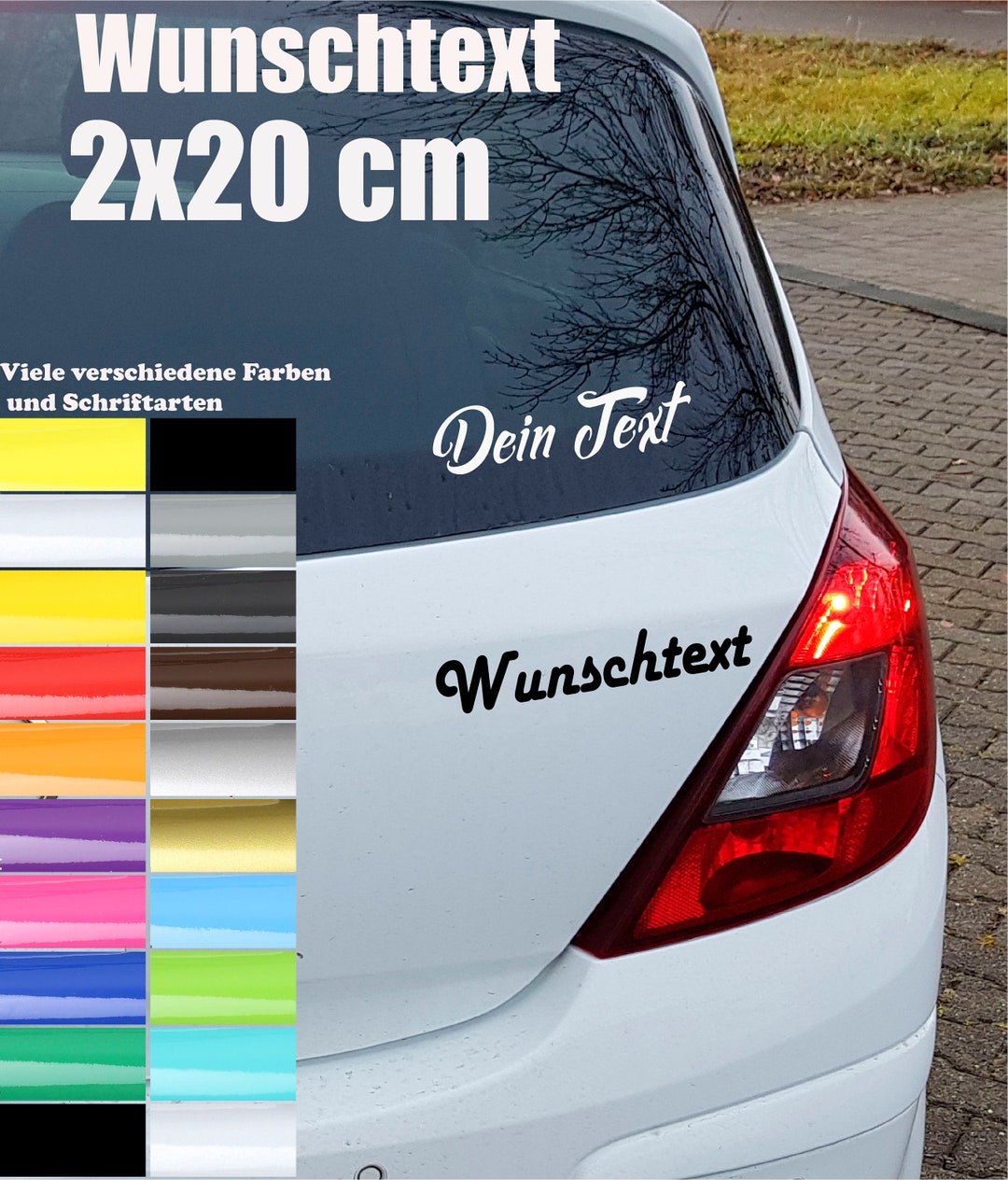 Sticker Custom Text Text Lettering of Your Choice Car Sticker Sticker ...