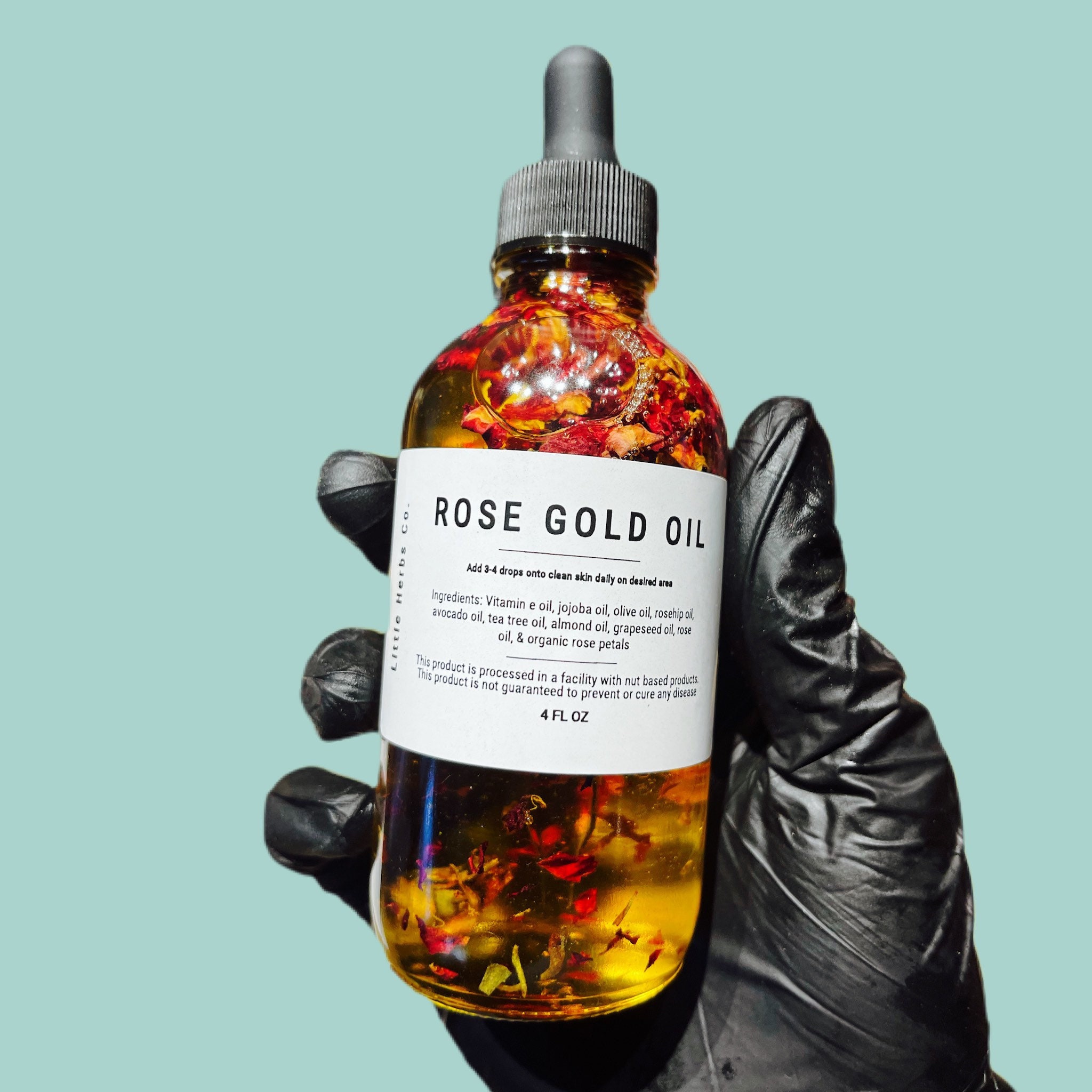 The Rose Gold Face Body Herb Infused Oil 1oz Etsy